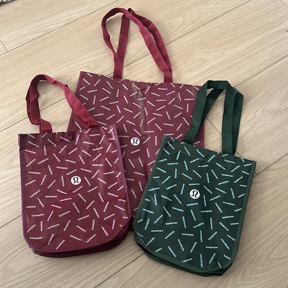 Lululemon Holiday 2024 Reusable Tote Bag Set-Brand New-Set of 3 - Picture 1 of 4